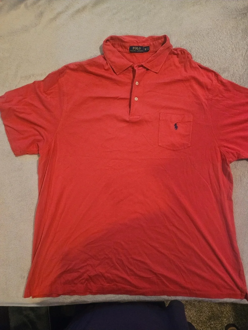 Polo by Ralph Lauren Coral-Red Short Sleeve Polo